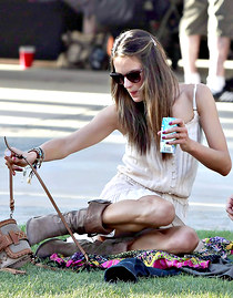 Alessandra Ambrosio sitting upskirt